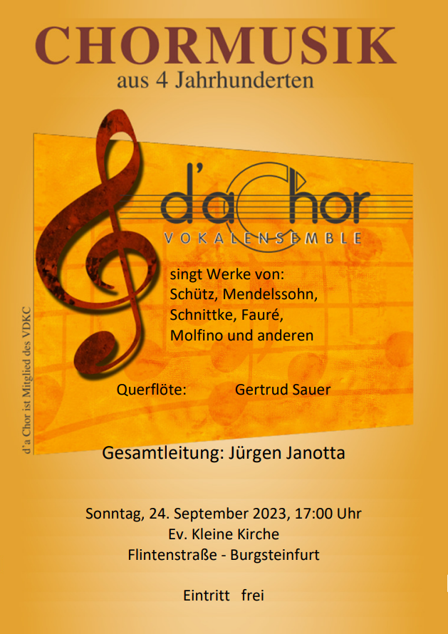 "dá Chor"-Chorkonzert unter der Leitung von J. Janotta