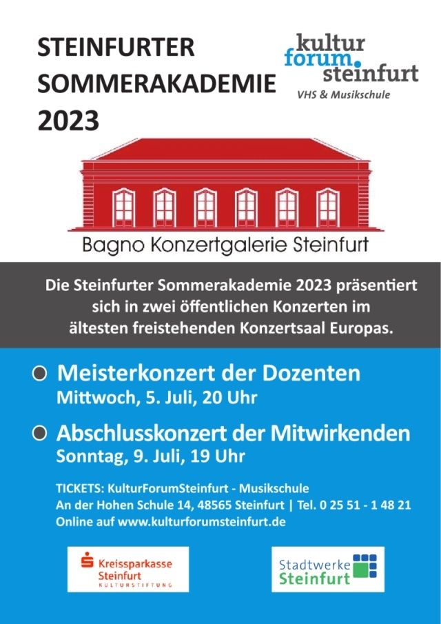 Konzerte Steinfurter Sommerakademie 2023 